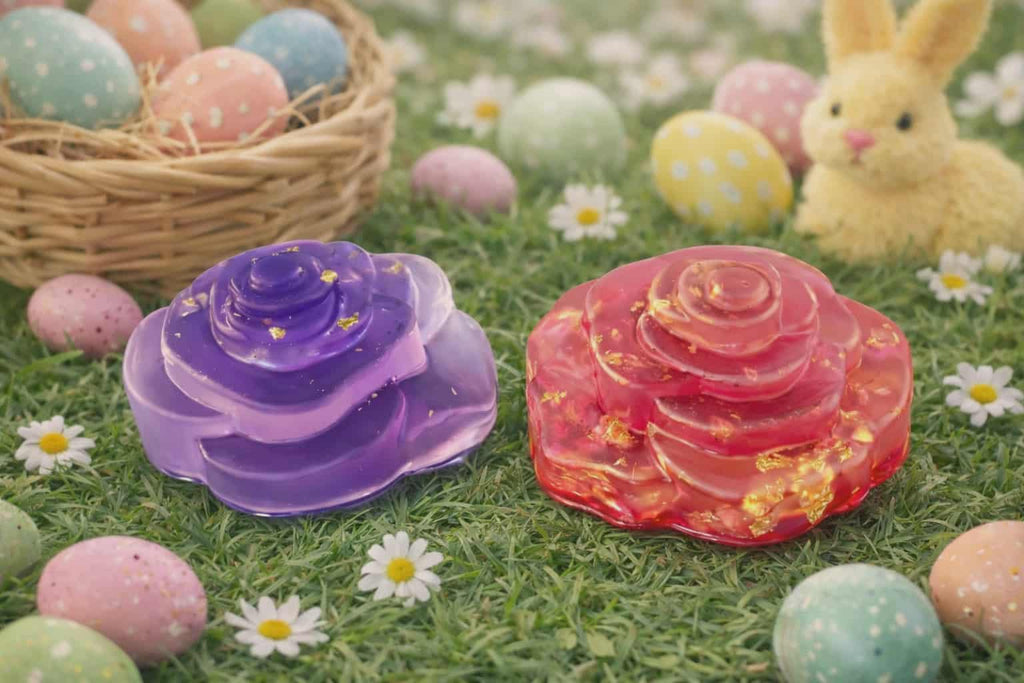 Resin shot glasses & rose