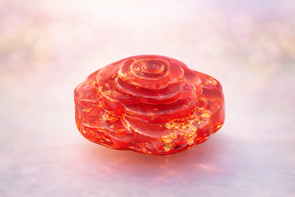 Resin shot glasses & rose