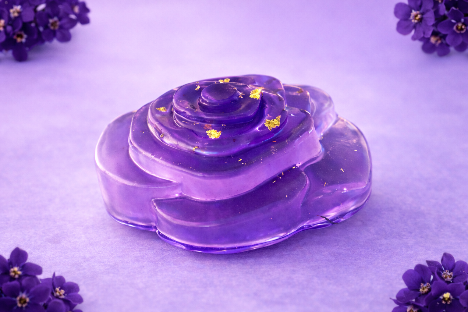 Resin shot glasses & rose